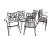 Elegant Woodard Iron Patio Dining Chairs, Set of Six For Sale