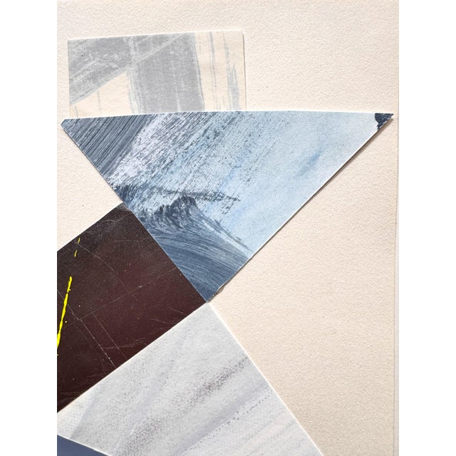 "Im Blue 6" Original Mixed-Media Collage on Paper by Zac Woodie For Sale In Little Rock - Image 6 of 8