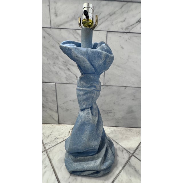 Mid 20th Century John Dickinson Attributed to Draped Plaster Table Lamp For Sale - Image 10 of 12