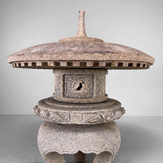 Vintage Japanese Maru-Yukimi Garden Lantern, 1960 For Sale - Image 11 of 15