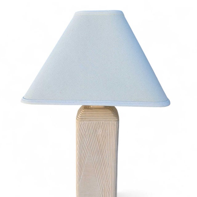 Textile 1980s Postmodern Plaster Floor Lamp by Dynasty Gallery For Sale - Image 7 of 18