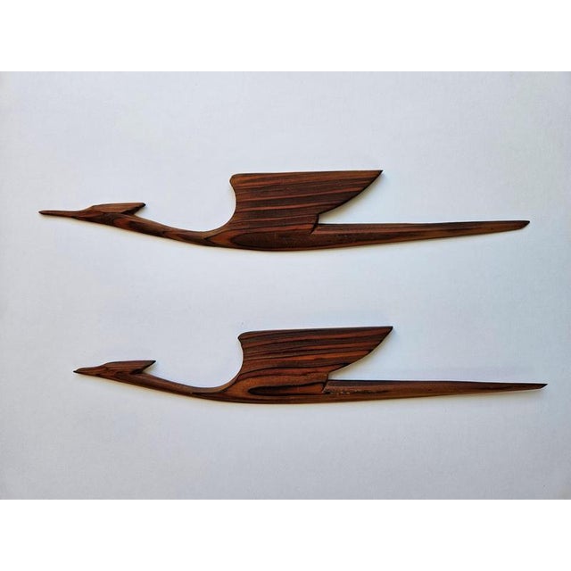 Mid-Century Wooden Wall Sculptures of Birds, 1960s For Sale - Image 4 of 16