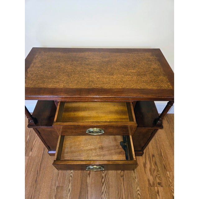 Mid-Century Heritage Henredon Mahogany Rolling Dry Bar Server For Sale - Image 11 of 12