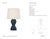 Thomas O'Brien by Visual Comfort Signature Misaki 28" Table Lamp in Sandy Midnight with Linen Shade Designer: Thomas...