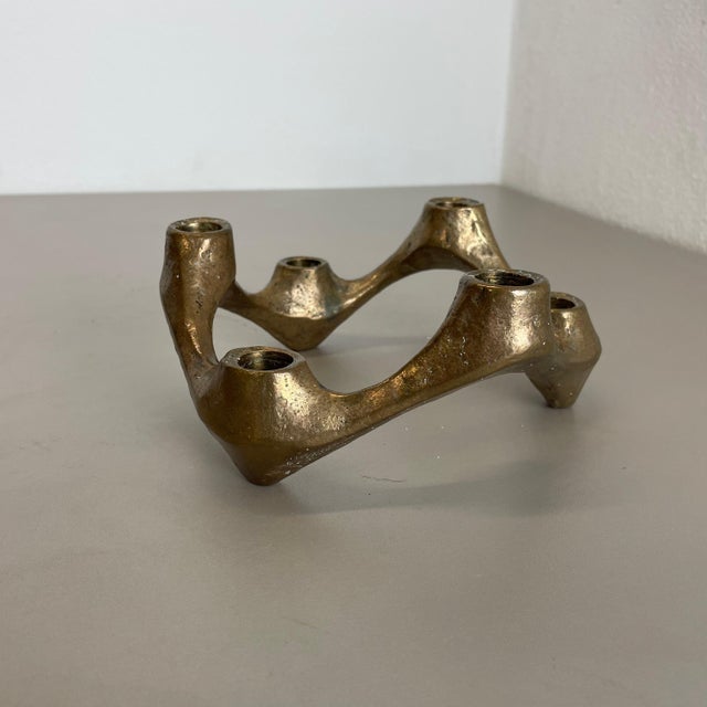 Mid-Century Brutalist Bronze Candleholder from Michael Harjes, Germany, 1960s For Sale - Image 13 of 18