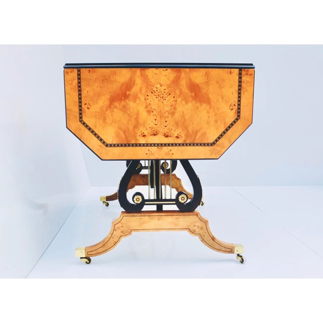 1990s Regency Baker Writing Desk/Library Table For Sale - Image 5 of 13