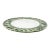 Les-Ottomans Italian Ceramic Tropical Jungle Relief Plate – Hand-Painted Green & White For Sale