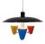 Mid-Century Zonneserie Three-Light Pendant attributed to H. Busquet for Hala Zeist, 1950s For Sale