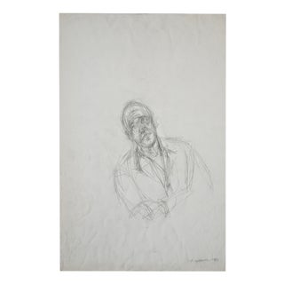 Alberto Giacometti, Portrait of Jean Gênet, 1963, Original Lithograph For Sale