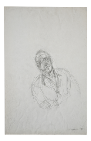 Alberto Giacometti, Portrait of Jean Gênet, 1963, Original Lithograph