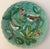 Antique majolica decorative plate made by Onnaing in France in the late 19th, early 20th century. The Art Nouveau style...