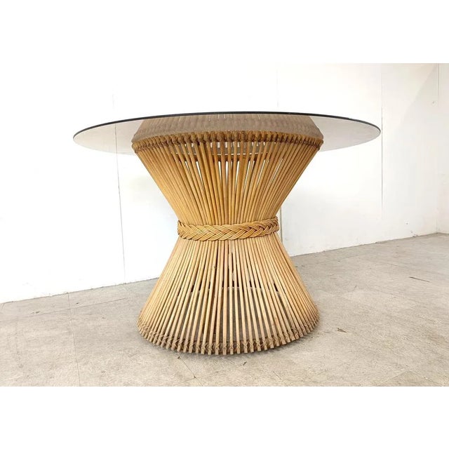 Bamboo Dining Table, 1980s For Sale - Image 10 of 11