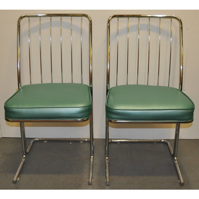 1950s Chrome & Vinyl Kitchen Chairs Set of Four Chairish