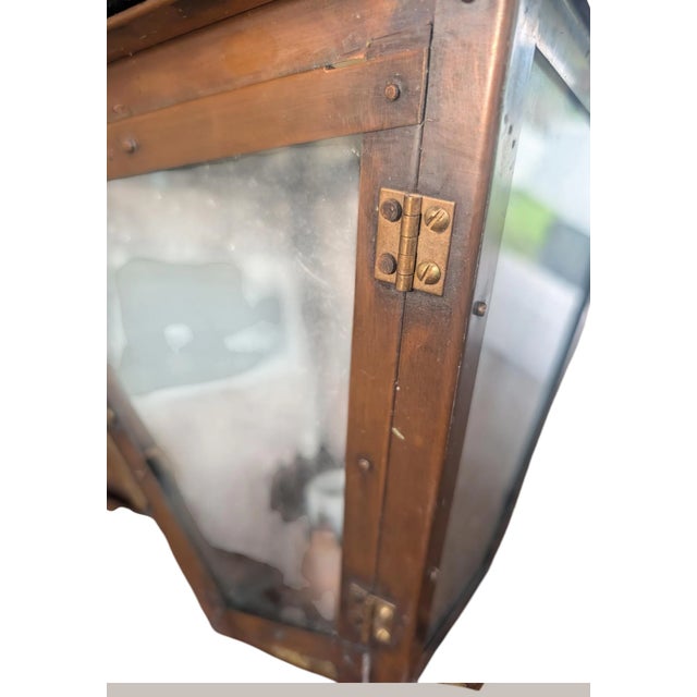Mid-20th Century Bevolo French Quarter Copper Yoke Pendant Lanterns - A Pair For Sale - Image 14 of 18