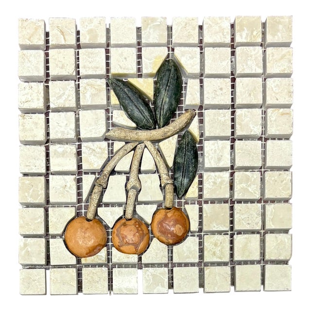 Botticino Marble / Rosso Verona Marble / Verde Saltan Marble / Café Brissac Limestone Polished Cherry Decorative Mosaic For Sale