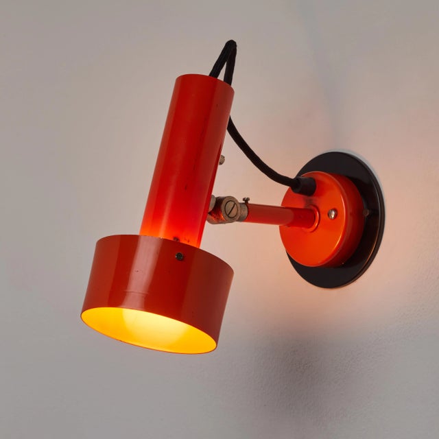 Orange Large 1970s Orange Sconces for Nordisk Solar, Unmarked - a Pair For Sale - Image 8 of 12