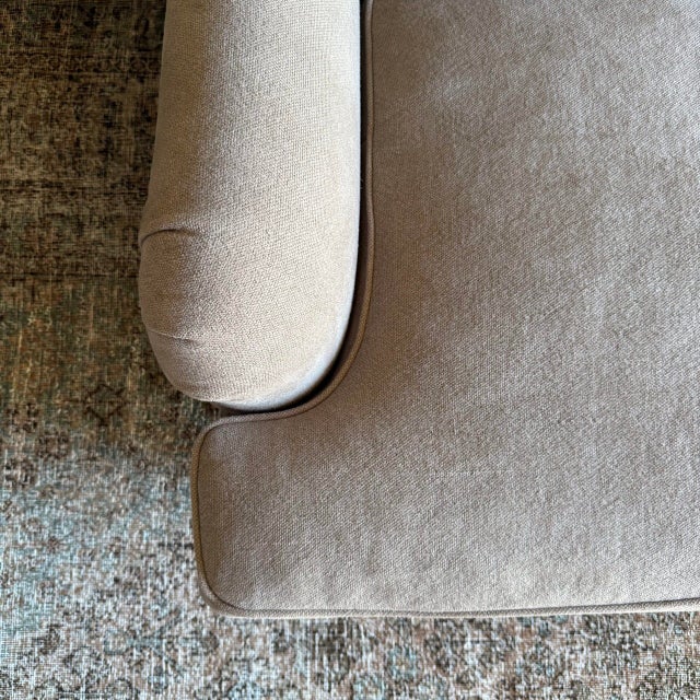 Modern English Sofa in 100% Hemp Ecorcé With Down Cushion For Sale In Los Angeles - Image 6 of 7