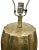 Ceramic Vintage Gold Leaf Fluted Table Lamp With Linen Shade For Sale - Image 7 of 12