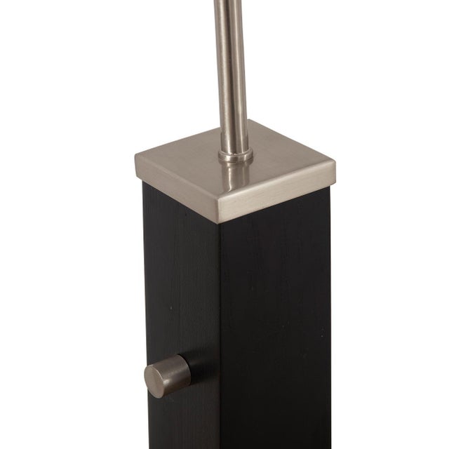 Nova of California Coronado 1 Light Arc Floor Lamp - Matte Black & Satin Nickel For Sale - Image 4 of 11