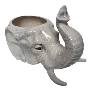 1960s Mid Century Modern Elephant Planter Pot