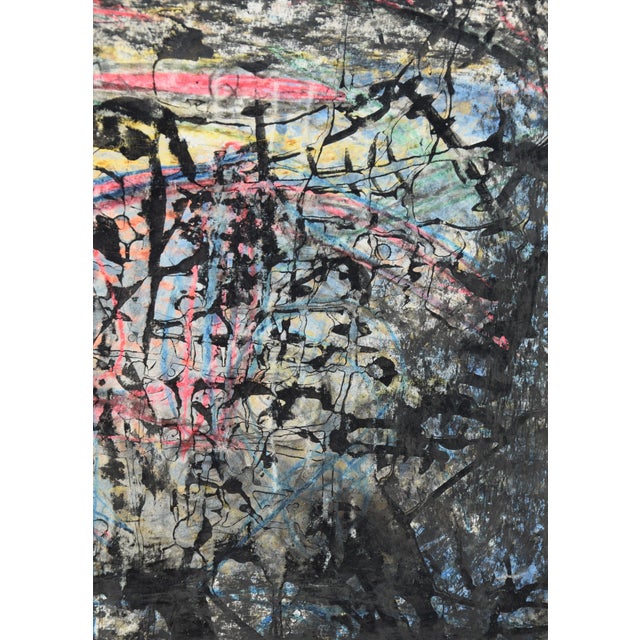 Hans Werner Kirchner, Somber Abstraction (Verso Portrait Study), 1960, Watercolor For Sale - Image 6 of 12