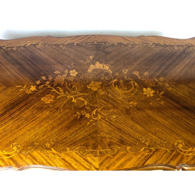 Late 19th Century French Louis XV Style Bureau Plat or Antique French Writing Desk For Sale - Image 10 of 10