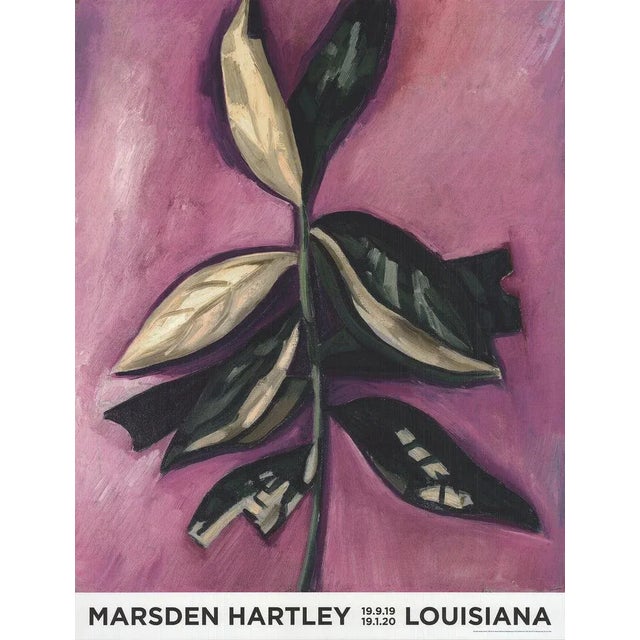 Contemporary 2019 Marsden Hartley 'Leaves' Pink,Green Denmark Offset Lithograph For Sale - Image 3 of 3
