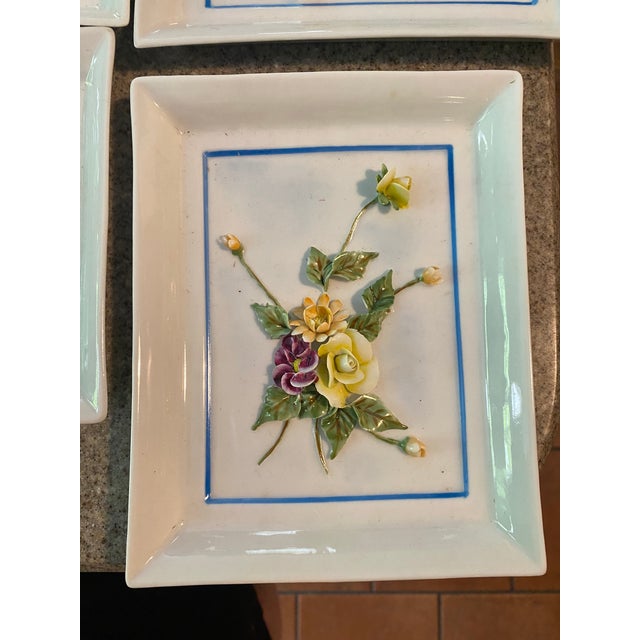 Ceramic Vintage Porcelain 3D Floral Wall Plaques Wall Decor- Set of 23 For Sale - Image 7 of 7