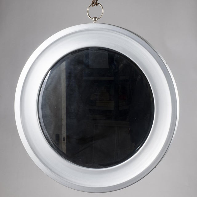 Hanging Mirror with Cut Glass and Metal Frame For Sale - Image 9 of 9