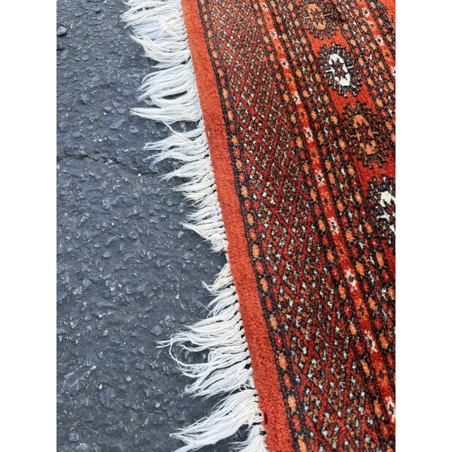 Tribal 9ft 4in X 12ft Bokhara Hand Knotted Area Rug For Sale - Image 3 of 12