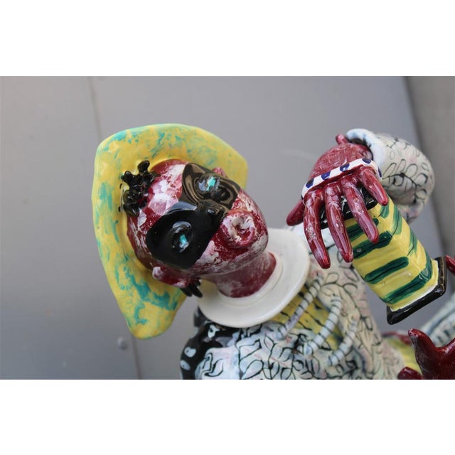 Pantalone Carnival Ceramic Sculptue by Otelo Rosa for Sanpolo Venezia For Sale - Image 10 of 16