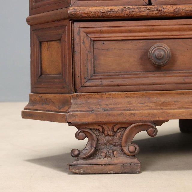 Brown Antique Baroque Wood Corner Cabinet For Sale - Image 8 of 11