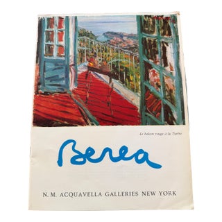 Program for Dimitrie Berea Exhibition at n.m. Acquavella Galleries in New York in 1963 For Sale