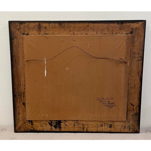 1976 Betty Schmidt Original Oil Painting Titled the Stream For Sale In Jacksonville, FL - Image 6 of 7