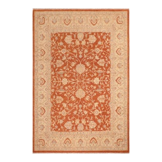 Bohemien Ziegler Rust Beige Hand-Knotted Wool Rug - 8'0'' X 9'10'' For Sale