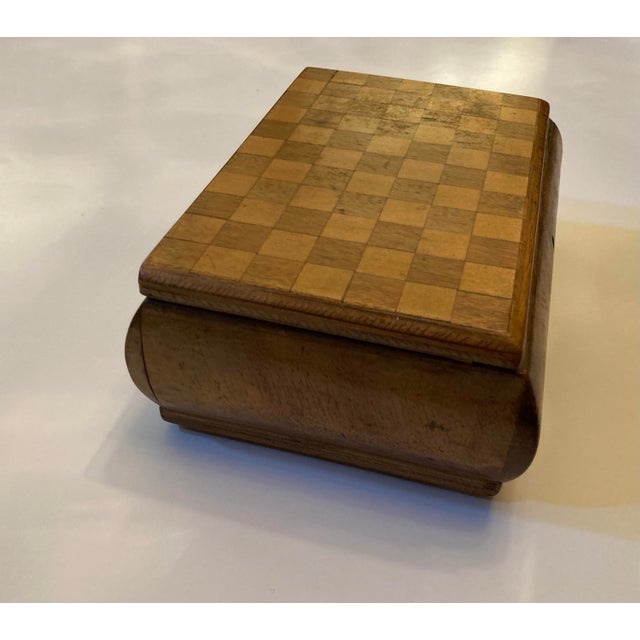 Antique Pear Wood Cushion Shape Decorative Small Wood Box For Sale - Image 10 of 12