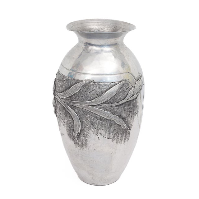 Art Nouveau Pewter Vase, 1890s For Sale - Image 3 of 10