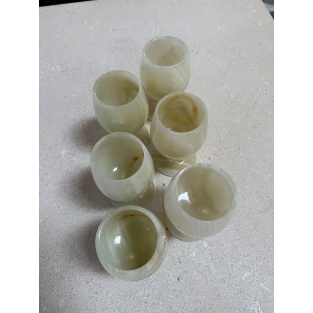 Stone 1970s Marble Goblets / Chalice Glasses - Set of 6 For Sale - Image 7 of 10