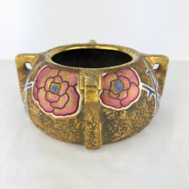 This is a beautiful Antique Amphora Austria art pottery vase, dating to the Art Nouveau /Arts & Crafts period (circa...