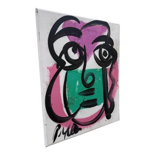 1980s Peter Robert Keil Acrylic Painting Abstract Canvas For Sale