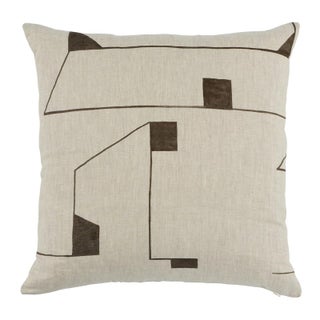 Schumacher x Porter Teleo Circuit 18" Pillow In Carbon For Sale