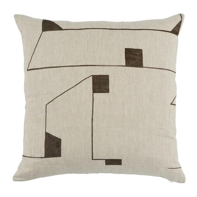 Schumacher x Porter Teleo Circuit 18" Pillow In Carbon For Sale