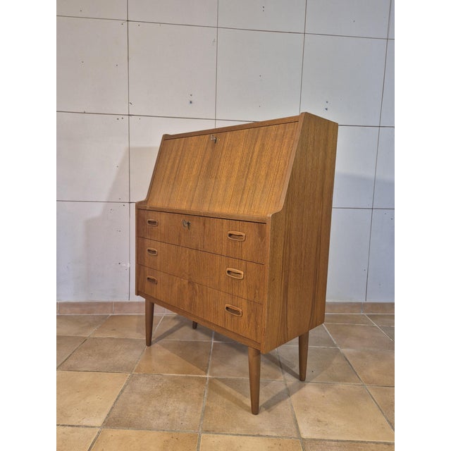 1960s Vintage Norwegian Secretaire in Teak, 1960s For Sale - Image 5 of 13