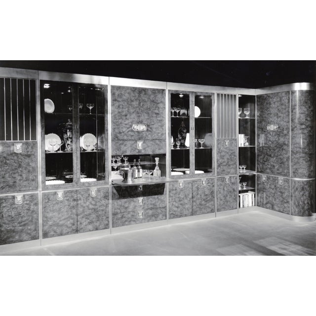 Mastercraft Burl & Brass Cabinets 3 Piece 1970s For Sale - Image 12 of 12