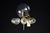 Metal Mid-Century Wall Light with Brass Fixture & Hand-Blown Glass Globes, CZ, 1970s For Sale - Image 7 of 12