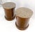 Wood Baker Pair Cylinder Drum Shape Marble Top One Door Compartment Side End Tables For Sale - Image 7 of 18