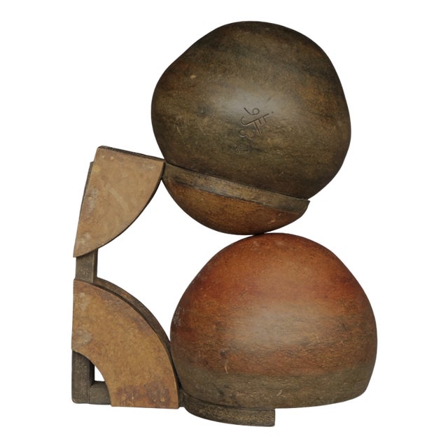 Large Unusual Sculpture, 1993, Composite Material & Waxed Fiber For Sale