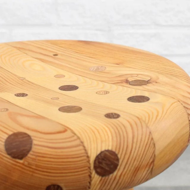 Swedish Milking Stool in Pine and Teak by Andreas Zätterqvist, 2010s For Sale - Image 6 of 9