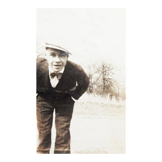 Antique Vintage Hello There Quirky Close Up Snapshot Photograph For Sale