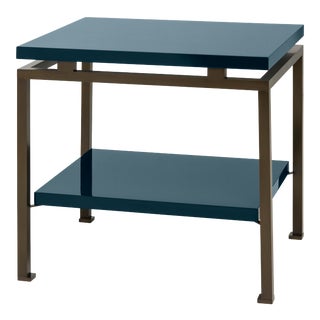 Portsea Side Table in Indigo Blue - Veere Grenney for The Lacquer Company For Sale